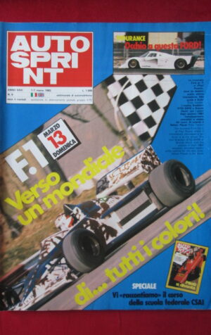 AUTOSPRINT 9 1983 F1 WILLIAMS PEUGEOT DA RALLY 1984[TR3A]