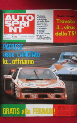 AUTOSPRINT 12 1980 PATRESE LANCIA RALLY FERRARI [AS2]