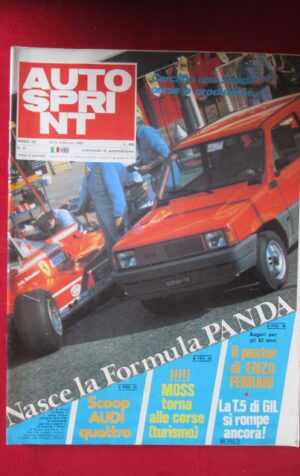 AUTOSPRINT 8 1980 MOSS POSTER ENZO FERRARI VILLENEUVE FERRARI T5 [AS3]