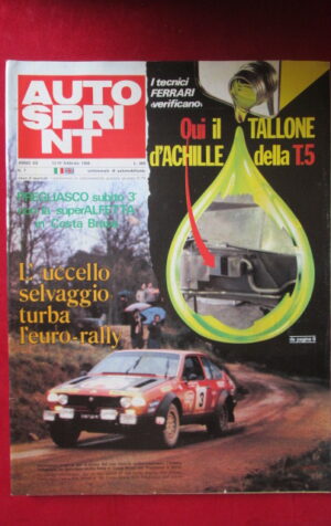 AUTOSPRINT 7 1980 PREGLIASCO SUPER ALFETTA ALFA ROMEO RALLY [AS3]