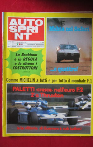 AUTOSPRINT 17 1981 BRABHAM PALETTI GUERRERO FERRARI FIAT [AS3]