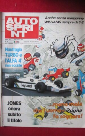 AUTOSPRINT 12 1981 WILLIAM TURBO ALFA 4 JONES [AS3]