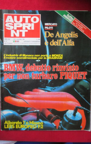 AUTOSPRINT 37 1981 BMW PIQUET DE ANGELIS ALFA ALBORETO [AS3]