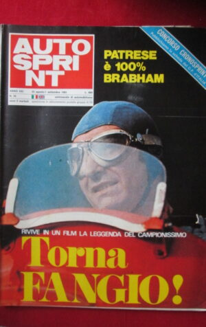 AUTOSPRINT 35 1981 BRABHAM GP Dì ITALIA MANUEL FANGIO [AS3]