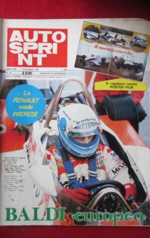 AUTOSPRINT 33 1981 BALDI RENAULT PATRESE POSTER FILM MESTIERACCIO [AS3]