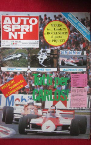 AUTOSPRINT 30 1981 PIQUET JONES VILLENEUVE WATSON [AS3]