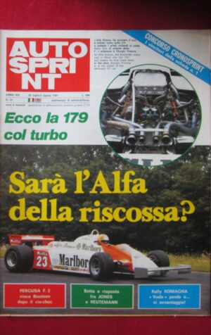 AUTOSPRINT 31 1981 ALFA ROMEO 179 TURBO REUTEMANN JONES [AS3]