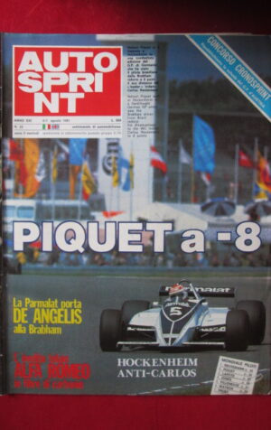 AUTOSPRINT 32 1981 DE ANGELIS ALLA BRABHAM ALFA ROMEO [AS3]