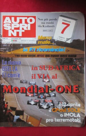 AUTOSPRINT 3 1981 GP DEL SOLE A IMOLA MONDIALE IN SUD AFRICA [AS3]