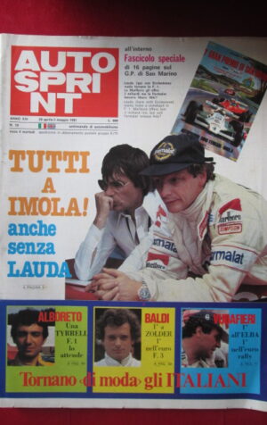 AUTOSPRINT 18 1981 NIKI LAUDA MICHELE ALBORETO BALDI VUDAFIERI [AS3]