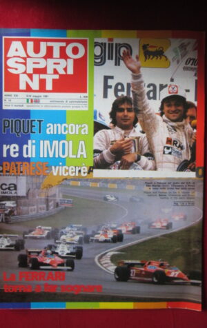 AUTOSPRINT 19 1981 NELSON PIQUET PATRESE GP DI SAN MARINO [AS3]