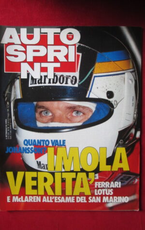 AUTOSPRINT 18 1985 JOHANSSON FERRARI LOTUS Mc LAREN [AS1]