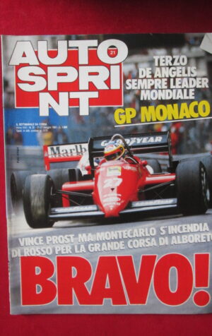 AUTOSPRINT 21 1985 DE ANGELIS FERRARI GP MONACO [AS1]