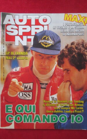 AUTOSPRINT 21 1984 GP DI FRANCIA NIKI LAUDA RENAULT TAMBAY [AS1]