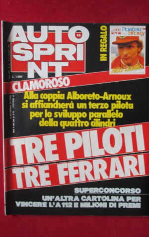 AUTOSPRINT 45 1984 ALBORETO ARNOUX NIKI LAUDA FERRARI [AS2]