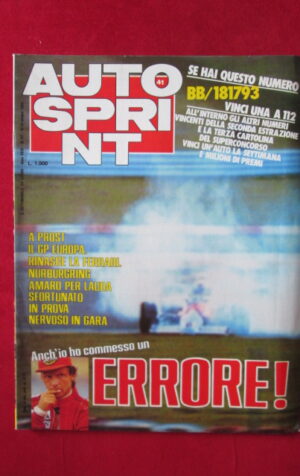 AUTOSPRINT 41 1984 PROST GP Dì EUROPA FERRARI NIKI LAUDA [AS2]