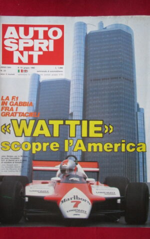 AUTOSPRINT 23 1982 JOHN WATSON McLAREN GP DI DETROIT [C1]