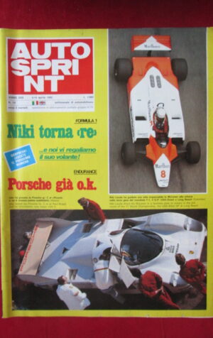 AUTOSPRINT 14 1982 NIKI LAUDA PORSCHE FERRARI McLAREN [C1]
