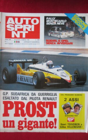 AUTOSPRINT 4 1982 ROEHRL E OPEL RALLY GP SUDAFRICA PROST [C1]