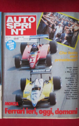 AUTOSPRINT 37 1982 FERRARI ARNOUX PEUGEOT TAMBAY ANDRETTI [C1]