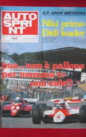 AUTOSPRINT 29 1982 NIKI LAUDA BRANDS HATCH DIDIER PIRONI [C1]