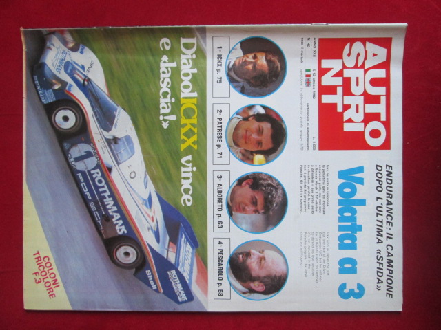 AUTOSPRINT 40 1982 ICKX PATRESE ALBORETO PESCAROLO [C2]