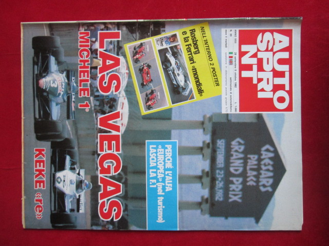 AUTOSPRINT 39 1982 ROSBERG FERRARI ALFA LASCIA F1 [C2]