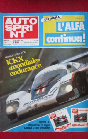 AUTOSPRINT 42 1982 ICKX LANCIA ENDURANCE NIKI LAUDA DE CESARIS [C2]