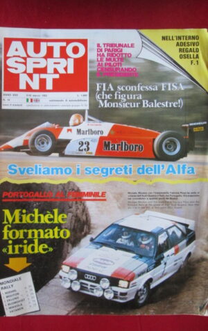AUTOSPRINT 10 1982 CON ADESIVO OSELLA F1 FORD COSWORTH [C2]