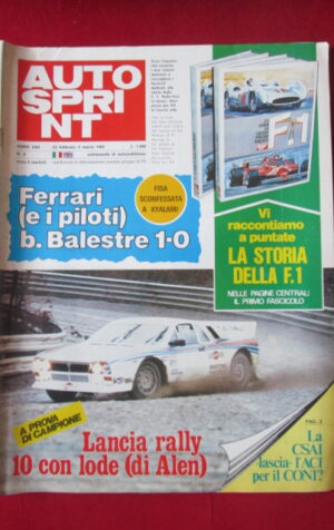 AUTOSPRINT 8 1982 LANCIA RALLY FERRARI DOSSIER LA STORIA DELLA F1 [C2]