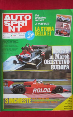 AUTOSPRINT 7 1982 CORRADO FABI FERRARI MARCH 822/1 [C2]