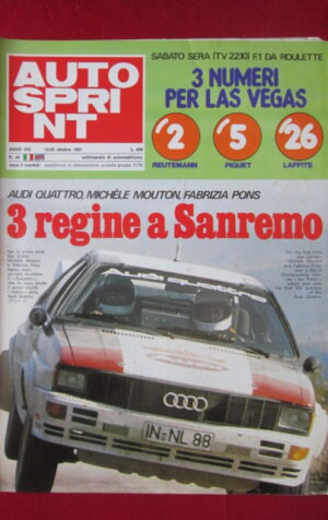 AUTOSPRINT 42 1981 MICHELE MOUTON FABRIZIA PONS AUDI QUATTRO [C3]