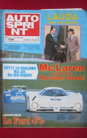 AUTOSPRINT 41 1981 McLAREN PORSCHE TURBO FORD GRUPPO C [C3]