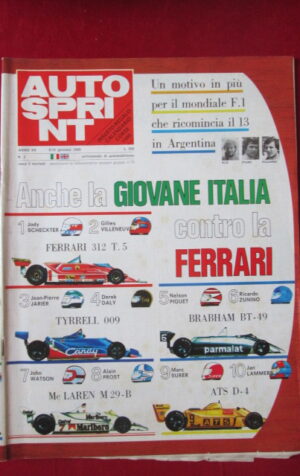 AUTOSPRINT 2 1980 FERRARI 312 T5 + INSERTO CALENDARIO CORSE 1980 [C3]