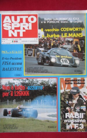 AUTOSPRINT 25 1980 FERRARI TURBO 126 KKK [C3]