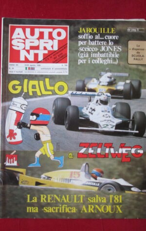 AUTOSPRINT 34 1980 JABOUILLE RENAULT ARNOUX + POSTER [C3]