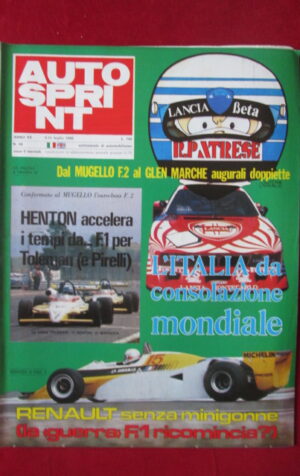 AUTOSPRINT 28 1980 F2 RENAULT LANCIA RALLY [C3]