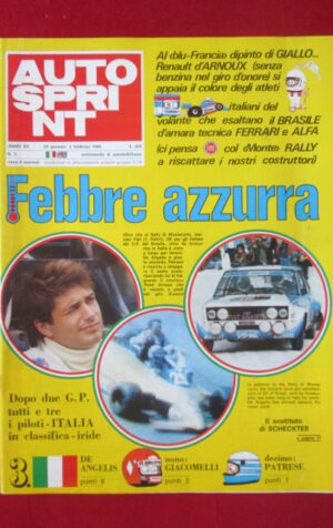 AUTOSPRINT 5 1980 GP DEL BRASILE FIAT ABARTH RALLY DE ANGELIS [C3]