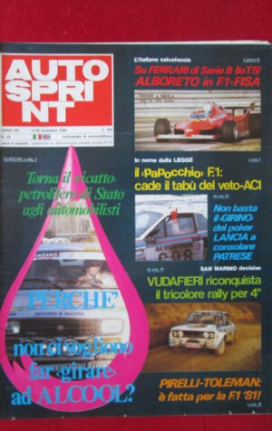 AUTOSPRINT 46 1980 FERRARI MICHELE ALBORETO VUDAFIERI RALLY FIAT ABARTH [C3]