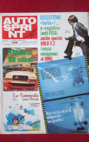 AUTOSPRINT 18 1980 FERRARI MARCH 802 - POSTER MICHELE ALBORETO F3 [C3]