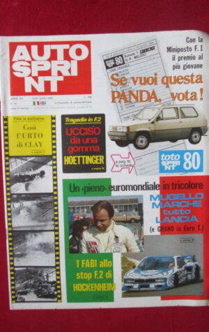 AUTOSPRINT 16 1980 CLAY REGAZZONI TRAGEDIA IN F2 HOCKENHEIM [C3]