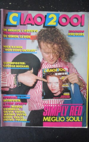 CIAO 2001 24 1987 SIMON LE BON POSTER GEORGE MICHAEL ZUCCHERO [L7]