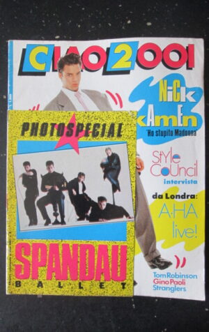 CIAO 2001 8 1987 PHOTOSPECIAL SPANDAU BALLET TOM ROBINSON GINO PAOLI [L7]