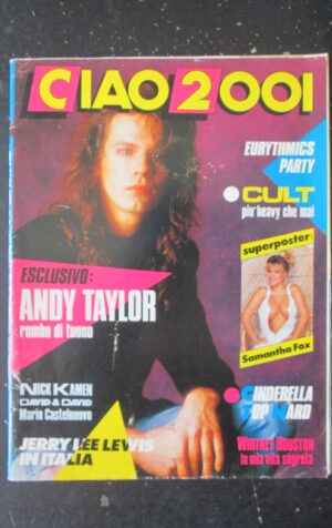 CIAO 2001 14 1987 ANDY TAYLOR SUPER POSTER SAMANTHA FOX WHITNEY HOUSTON [L7]
