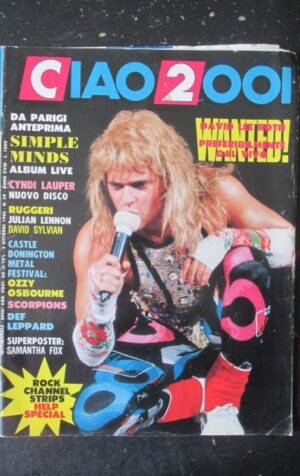 CIAO 2001 39 1986 POSTER SAMANTHA FOX SIMPLE MINDS CINDY LAUPER OSBOURNE [L7]
