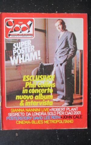 CIAO 2001 10 1985 POSTER DAVID LEE ROTH PHIL COLLINS GIANNA NANNINI [L7]