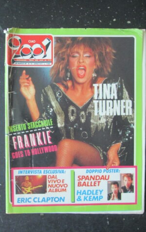 CIAO 2001 13 1985 TINA TURNER INSERTO STACCABILE - RAMAZZOTTI ERIC CLAPTON  [L7]