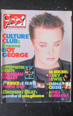 CIAO 2001 27 1985 BOY GEORGE - SUPER POSTER SPANDAU BALLET HUEY LEWIS [L7]