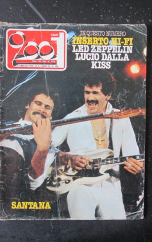 CIAO 2001 5 1979 INSERTO HIFI LED ZEPPELIN LUCIO DALLA KISS SANTANA [L8]