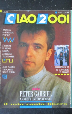 CIAO 2001 5 1988 POSTER SABRINA SALERNO - MADONNA AC/DC PETER GABRIEL  [D18]